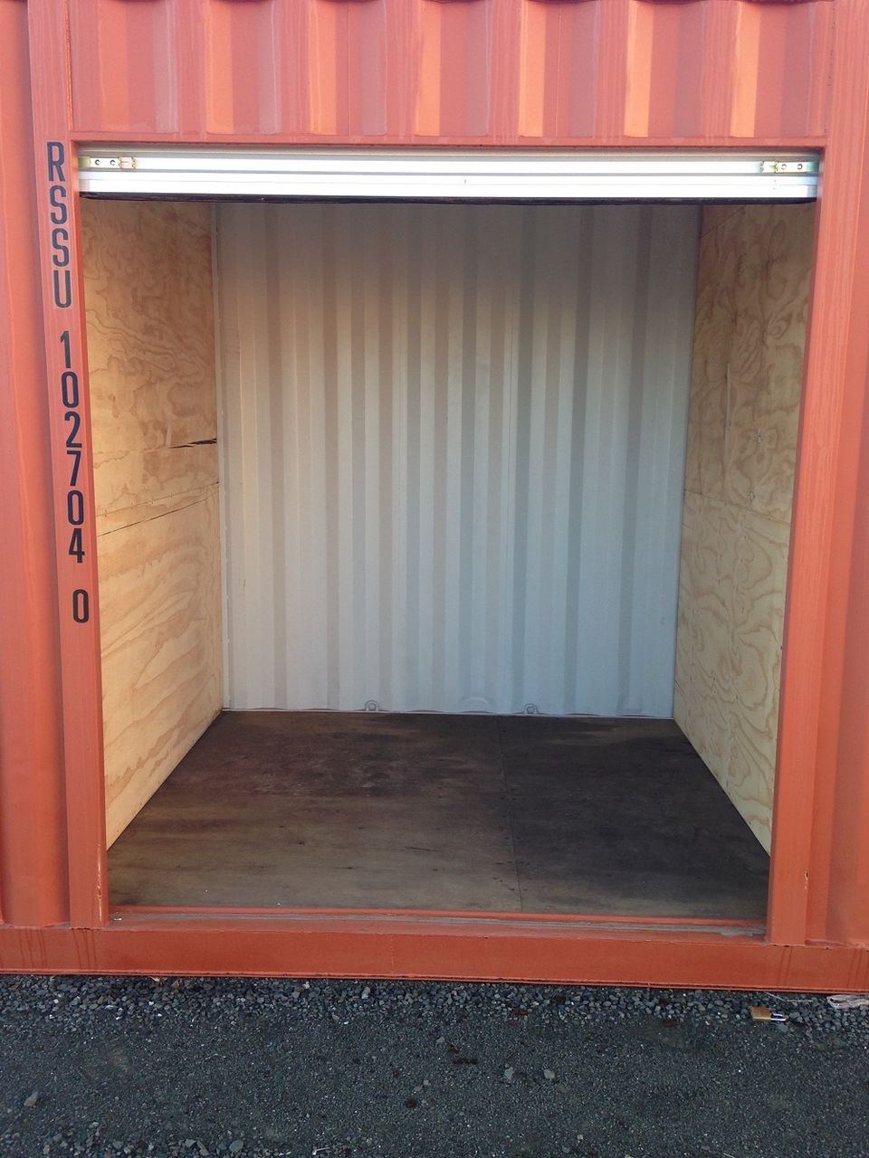 Internal View of 8ft Uncovered Storage Units